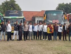 HUT Bhayangkara ke -78 di Monas Jakarta, Mapolsek Pebayuran Berangkatkan 300 Lebih Warga Masyarakat