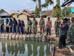 Edukasi Pelajar Sejak Dini, Sektor 20 Citarum Harum Hadiri Penebaran Benih Ikan Bersama FKPPI di Koramil 11/Pebayuran